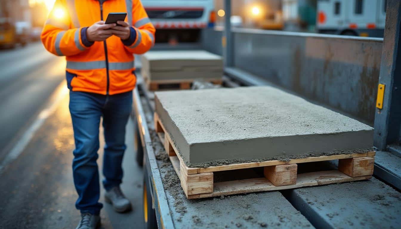 La traçabilité des flux de matériaux lors de la livraison de béton