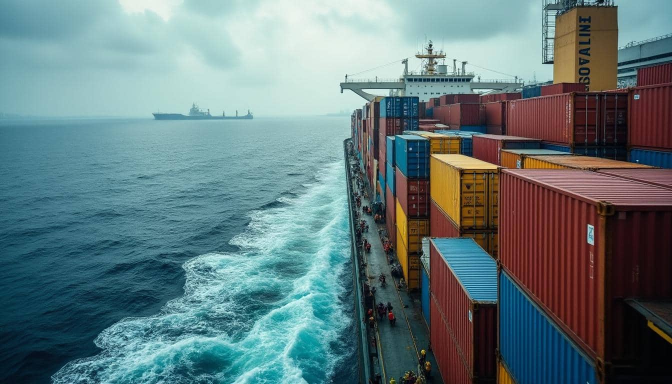 Porte conteneur : définition, rôle et impact du navire maritime